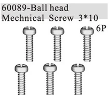 HSP parte 60089 Bola Cabeça Mechnical Parafuso 3x10mm 6 peças para 1/8 RC Modelo de Caminhão Do Carro de Buggy truggy