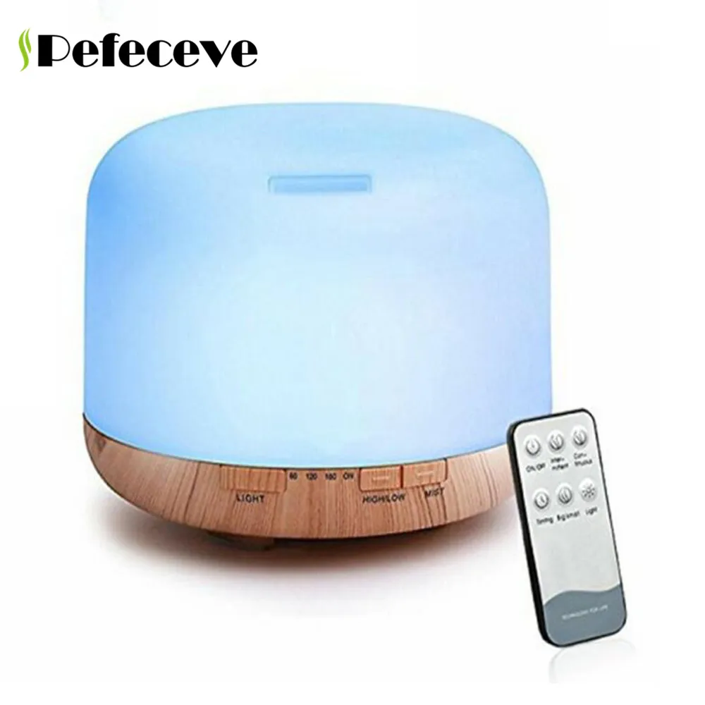 

Remote Control Wood Ultrasonic Humidifier Aromatherapy Diffuser Electric Aroma Humificador Essential Oil Lamp Air Umidificador