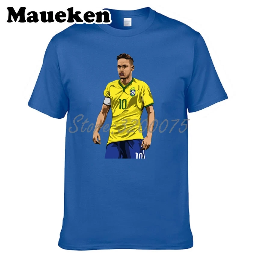 Мужская футболка с круглым вырезом Neymar JR 10 da Silva Santos Junior W17081003|t shirt men|t shirttees men |