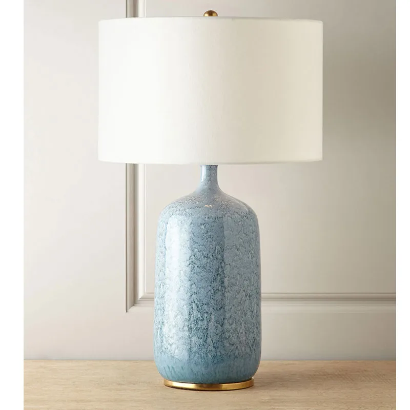 

TUDA LED Table Lamp Nordic Ceramic Table Lamp Living Room Study Bedroom Bedside Copper Table Lamp E27 110V 220V