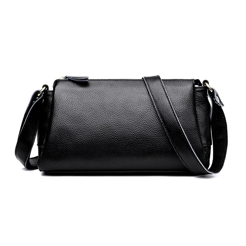

2009 New Head Cowhide Soft Bag Fashion Slant Mother's Bag Multi-Layer Handbag Single Shoulder Women's Bag