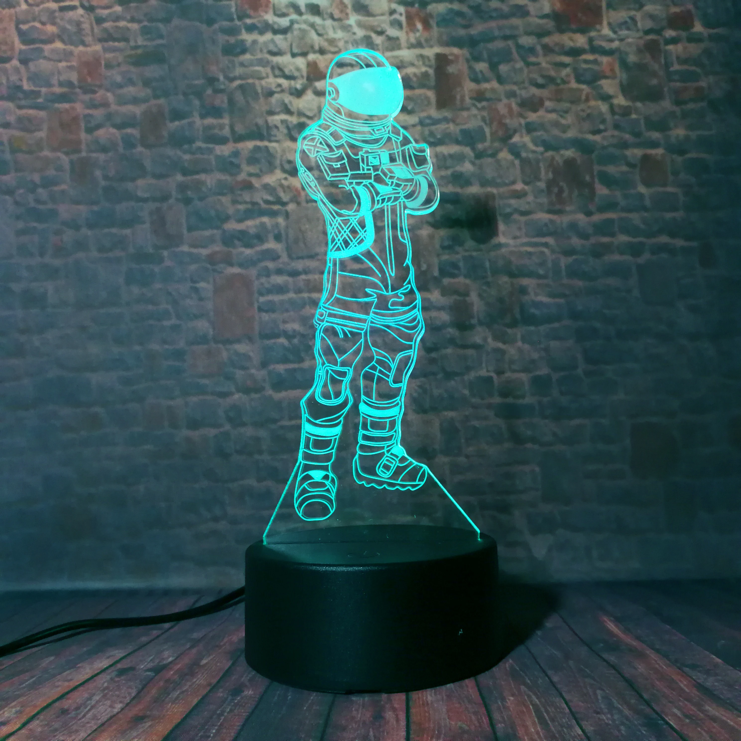 Горячая игра Темный Voyager TPS крутая битва Royale Человек Мальчик ночник 3D RGB 7
