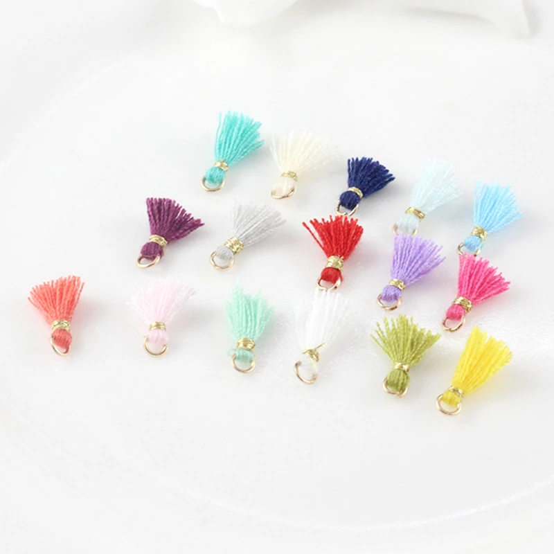 Mini Cotton Thread Tassels, Tassel Jewelry, Bohemian Jewelry, Tassel  Bracelet, Mini Silver Tassel, Earring Tassels, Gray Tassel Necklace 