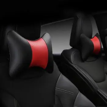 

Car Auto Seat Head Neck Rest Leather Cushion Pad Head Rest Bone Pillow Fashion