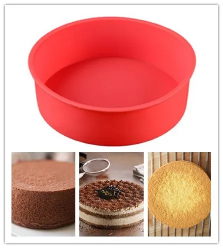 

Big Round Silicone Cakes Molds Baking Dishes Pans For Brownie Chiffon Sponge Baking Tools Bread Cake Pans Loaf pans 17CM