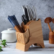 Многофункциональный держатель для ножей, бамбуковый стеллаж для хранения ножей, держатель для хранения ножей для кухни