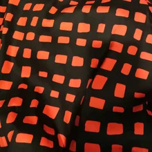 LEO& LIN Восстанавливающий квадратный Печатный черный оранжевый плед DIY ремесло Twilled атласная ткань лоскутное эластичность Tissus 50 см