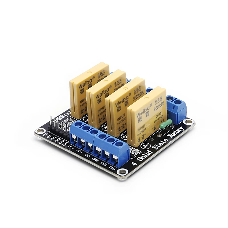 

4 Channel SSR Solid State Relay High-low Trigger 3-32V 5A For Arduino R3
