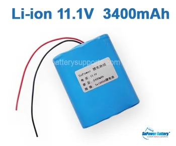 

SuPower 10.8V 11.1V 12V 12.6V 3400mAh Lithium Li-ion Rechargeable Battery Pack Max 4A with built-in protection circuit board PCB