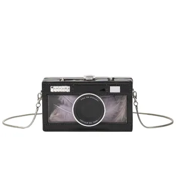

2019 New Korean Retro Camera Chain Flap Fashion Messenger Bag Women's Tide PU Leather Shoulder Bag Handbag Bolsa Feminina