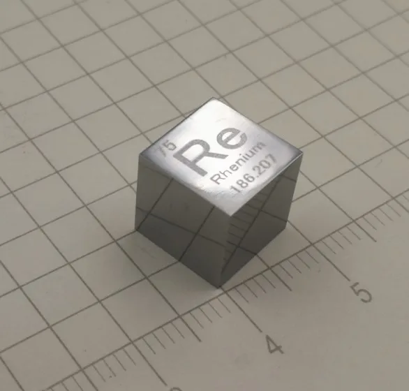 Рениум металл-Высокоточный кубик плотности 10x10x10 мм