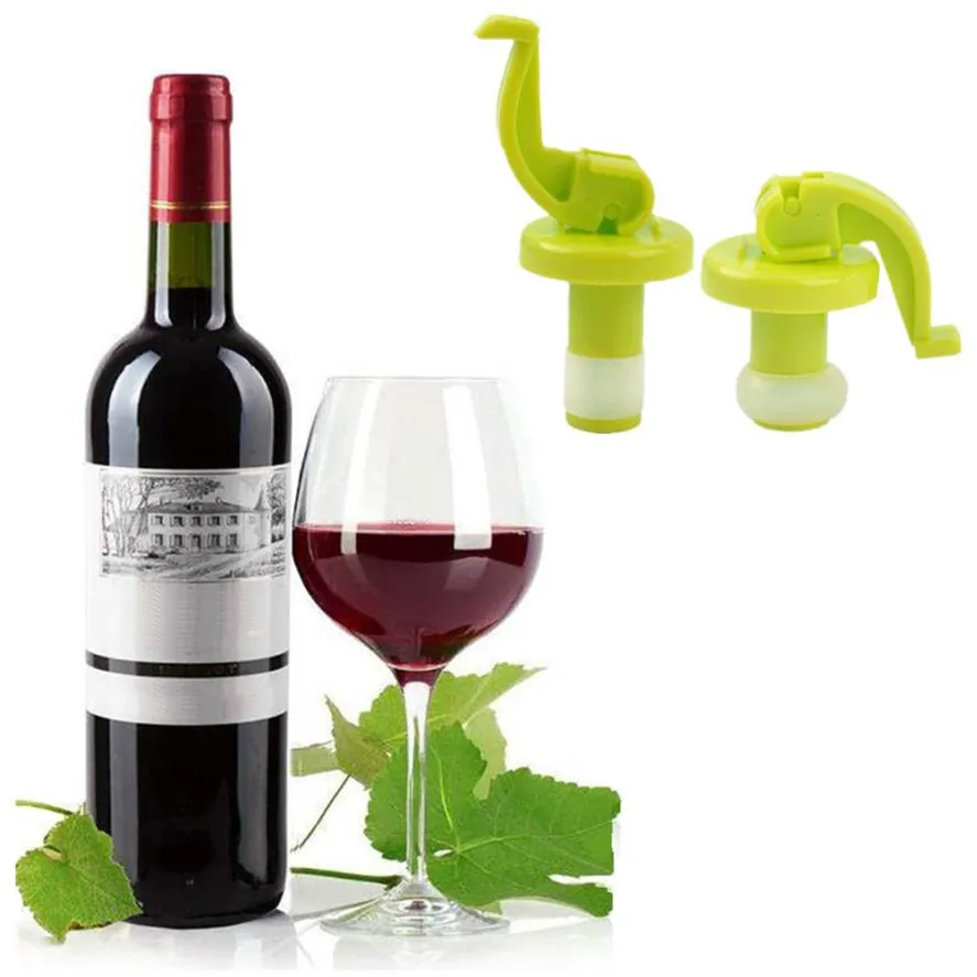New Silicone Wine Stopper TENSKE 2Pcs Reusable Wine Bottle Stopper And