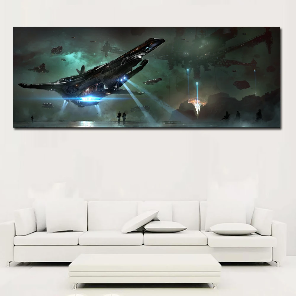 

SELFLESSLY Wall Art Canvas Pictures For Living Room Home Decor Ships Star Citizen print canvas Oil Painting No Frame