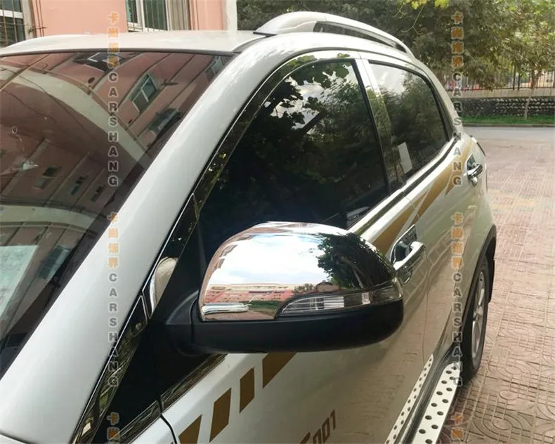 Для SSANGYONG KORANDO 2011- Автомобильная Боковая дверь заднего вида крыло зеркало Наружное покрытие ABS хромированное 3 м паста установка