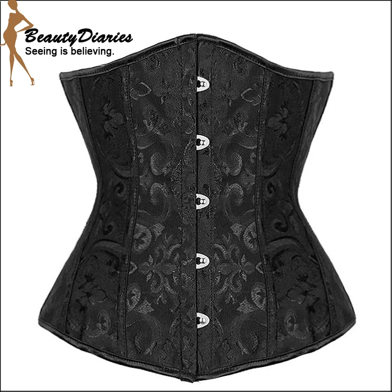 Women Sexy Corset Underbust Waist Training Corsets Black Hot Shaper