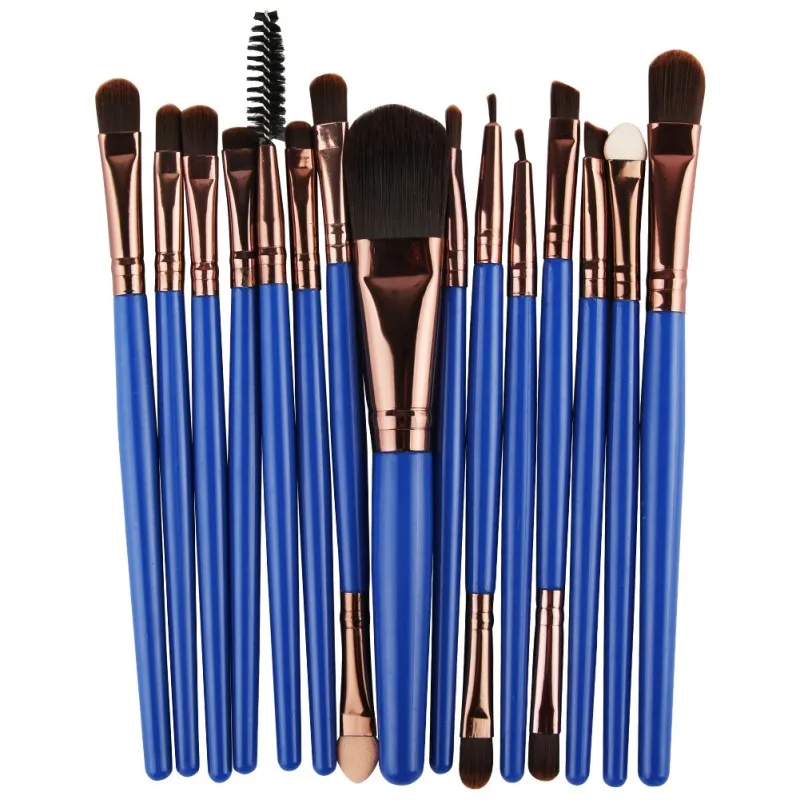 

Professional 15 Pcs Makeup Brush Foundation Eyeshadow Eyeliner Lip Brand Make Up Eye Brushes