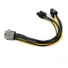 Новый 26 см 8 контактный разъем dual PCI-E PCI Express 8pin (6 + 2 pin) Мужской Силовой кабель для видеокарты BTC Майнер P15