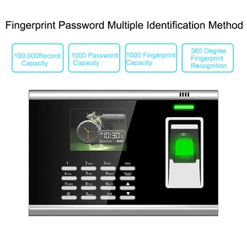 Fingerprint Door Access Control System Security Biometric Fingerprint Time Attendance System TCPIP Time Clock Employee Machine fingerprint id carddoor access control password fingerprint time attendance threatens anti dismantlement unlock illegally alarm