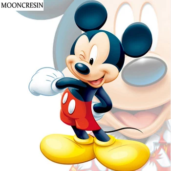 

Diy Diamond Embroidery Mickey Mouse 5D Diamond Painting Full Square Rhinestone Cross Stitch Mosaic Picture By Number Home Decor