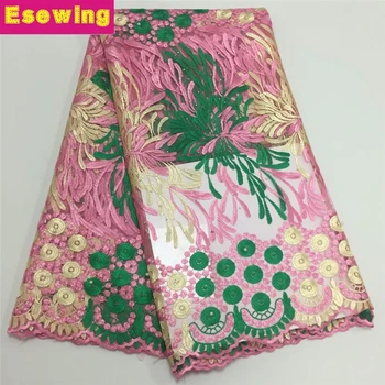 

African Lace Fabric 2019 Women Fashion Beautiful Green Color High Quality Lace Embroidery French Tulle Lace For Wedding Dress