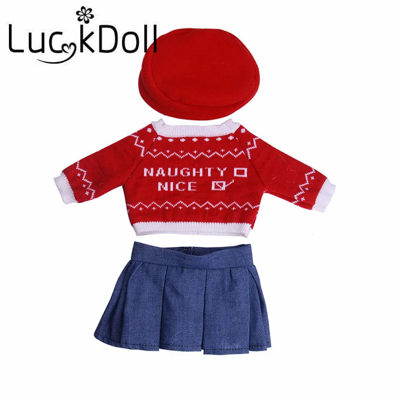 LUCKDOLL модный свитер набор из 3 подходит 18 дюймов Американский 43 см детская кукла одежда аксессуары, игрушки для девочек, поколение, подарок на день рождения