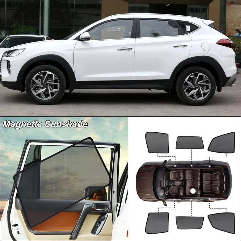 

Car Side Windows Magnetic Sun Shade UV Protection Ray Blocking Mesh Visor For Hyundai Tucson Curtain Accessories