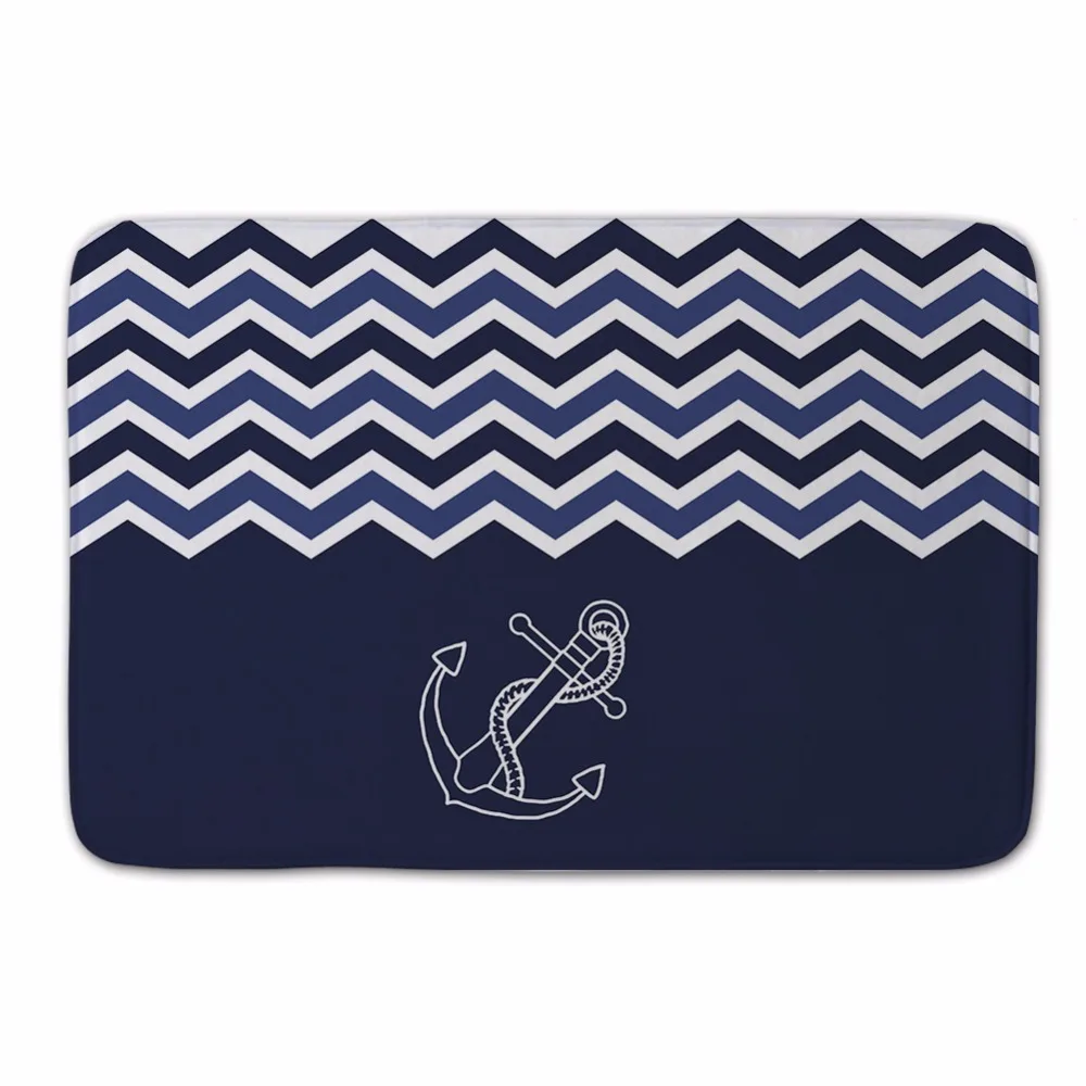 Solid Blue Doormat,Anchor Door Mat Outdoor,Modern Kitchen Carpet,Floor