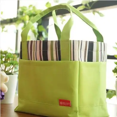 

New Fashion Lunch Bags Canvas Bag No Cooler or Cooler Insulated Optional Lunch Bag For Women Thermal Picnic Lunchbox