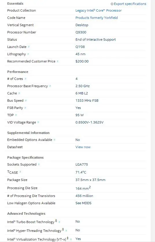 Free shipping Intel Core cpu q9300 processor 775 pins quad-core 6M 2.5GHz scattered pieces tested core processor
