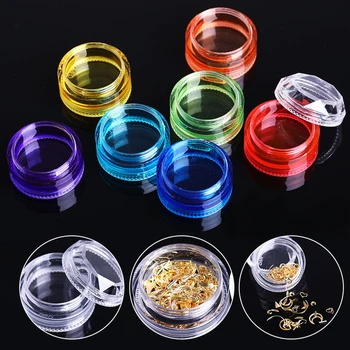 

12 Grids Nail Art Empty Storage Container Case Box Clear Colorful Nail Rhinestones Studs Rivet Beads Decoration Holder Tool