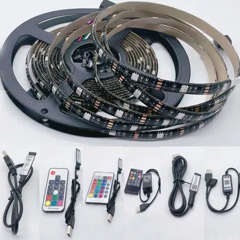 

USB LED Strip 5050 RGB Flexible LED Light DC5V RGB Color Changeable TV Desktop Screen Background Bias Lighting