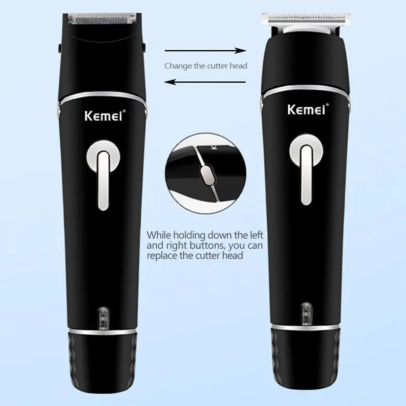 Kemei KM-1016 перезаряжаемая машинка для стрижки волос, комбинированная функция, Прямая поставка