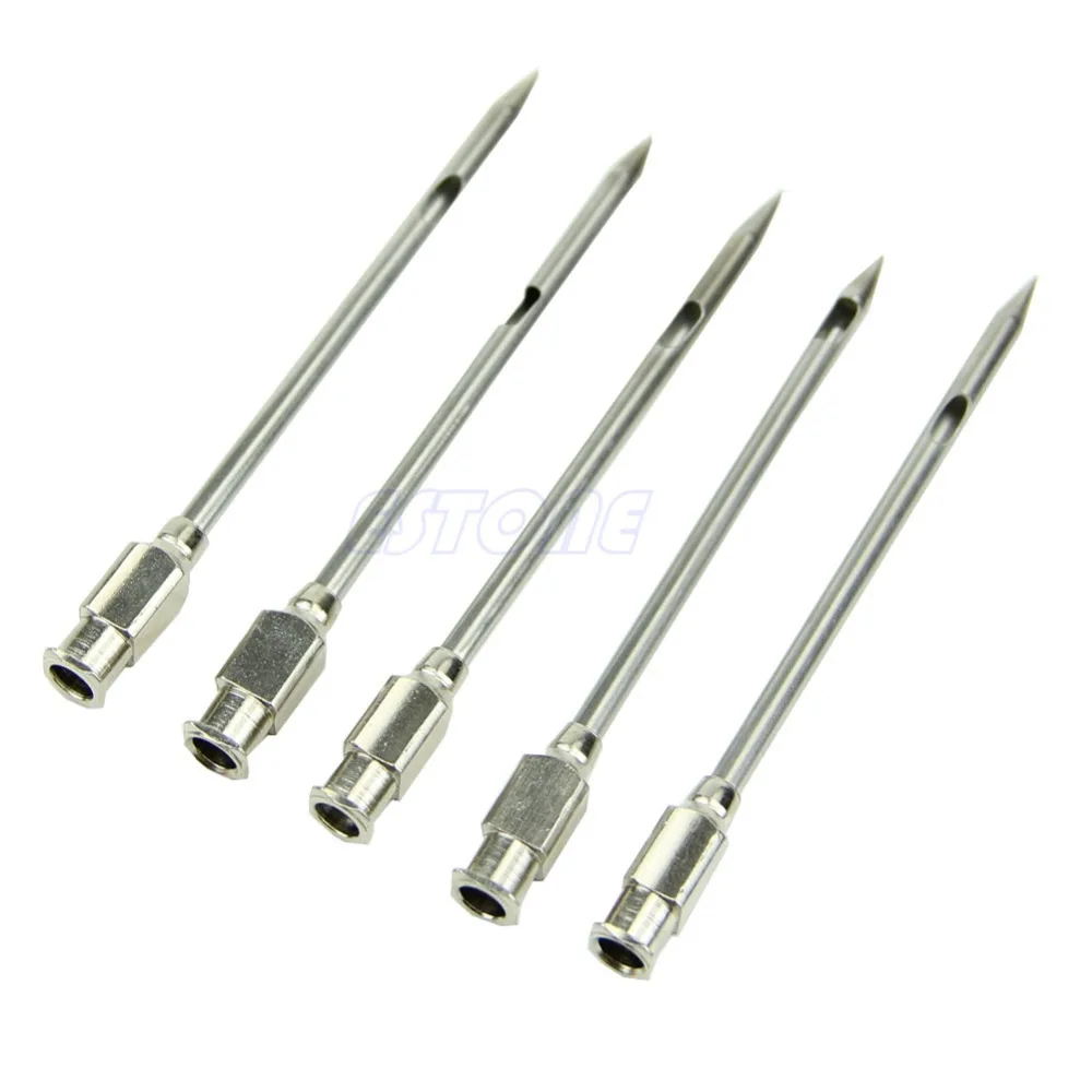

5x Stainless Steel Marinade Injector Needle For Barbecue Grill Flavor Turkey BBQ