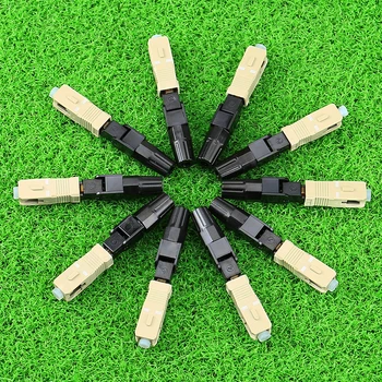 

KELUSHI 10PCS FTTH SC Multimode quick connector FTTH optical fiber fast connector embedded type 62.5mm
