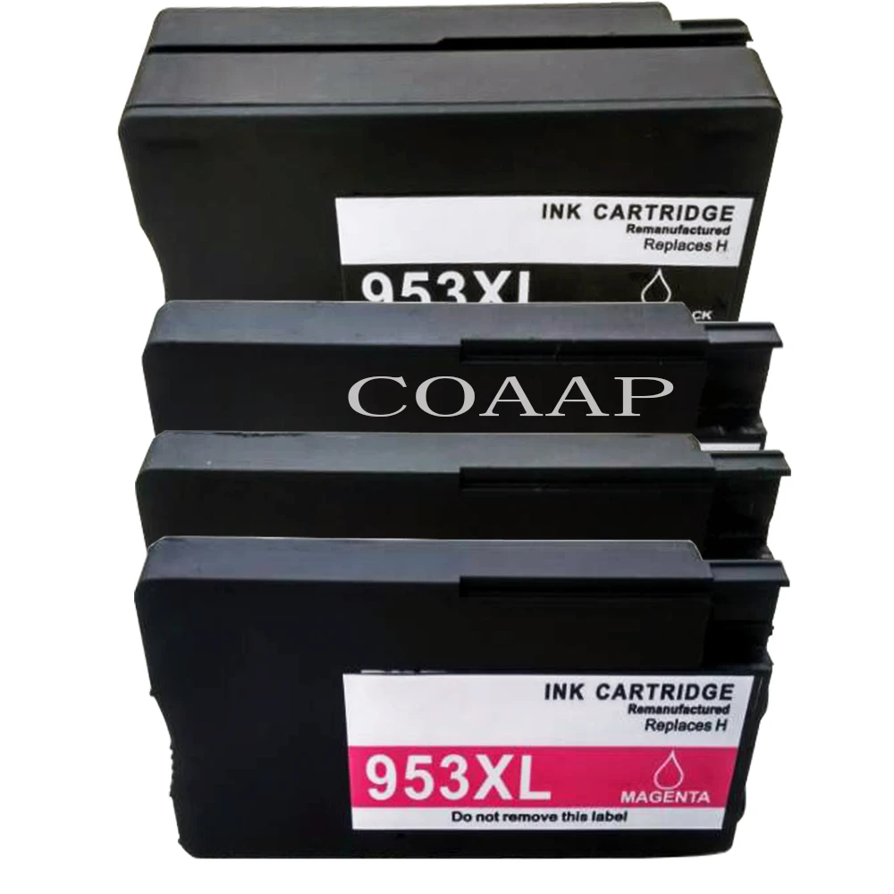 4 шт совместимый HP 953XL BK/C/M/Y Заправляемый картридж для OfficeJet Pro 8210 8218 8719 8720 8728 8730 8740