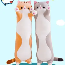 Милая плюшевая кошка кукла мягкая плюшевая подушка в форме котенка кукла игрушка подарок для детей девушка Peluche bambola lunga gatto HTQ99