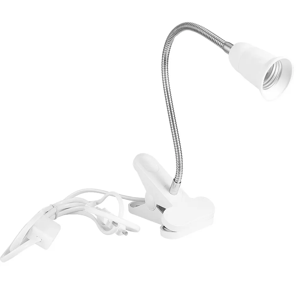 

New Flexible Desk Light With Clip E27 Base Multifunction DIY Morden Table Lamp Holder Adapter Bulb Socket Base with Clip EU Plug