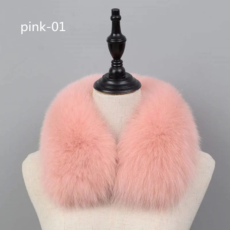 

50cm21 color female fur collar scarf winter fox fur collar scarf warm detachable collar 2019 fashion white red