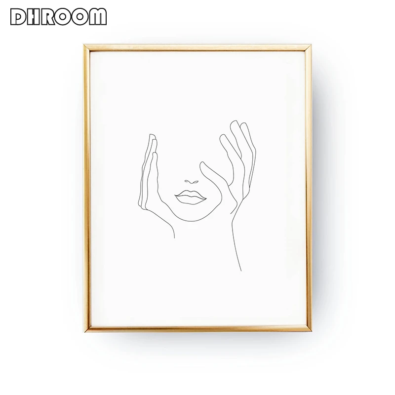 Affiche En Toile Simple Et Minimaliste Pour Dessin Croquis Peinture En Noir Et Blanc Citation D Amour Decor D Images Murales Aliexpress