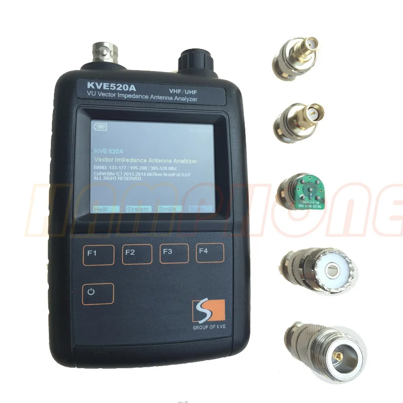 Newest KVE520A VHF/UHF VU Vector Impedance Antenna Analyzer + 5pcs Adapters for Amateur HAM Radios Vector Radio KVE 520A Vector