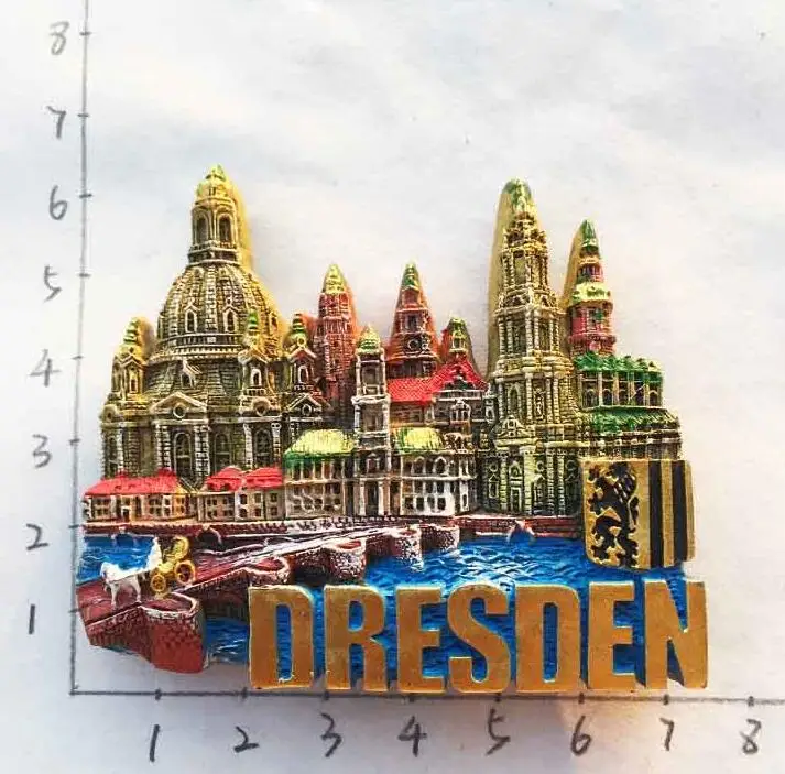 

Dresden Germany Tourist Travel Souvenir 3D Rubber Fridge Magnet