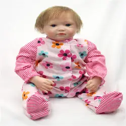 SanyDoll 18 дюймов 45 см Силиконовые Детские куклы reborn, кукла реборн красивая кукла подарок на день рождения подарок к празднику