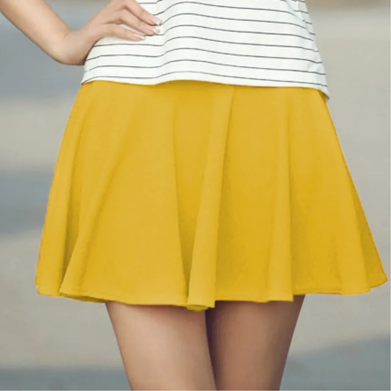 Корейская сексуальная юбка с подкладкой для девушек, женская шифоновая короткая Короткая юбка для скейтера, женские мини-юбки белого цвета, женская одежда размера плюс, разные цвета