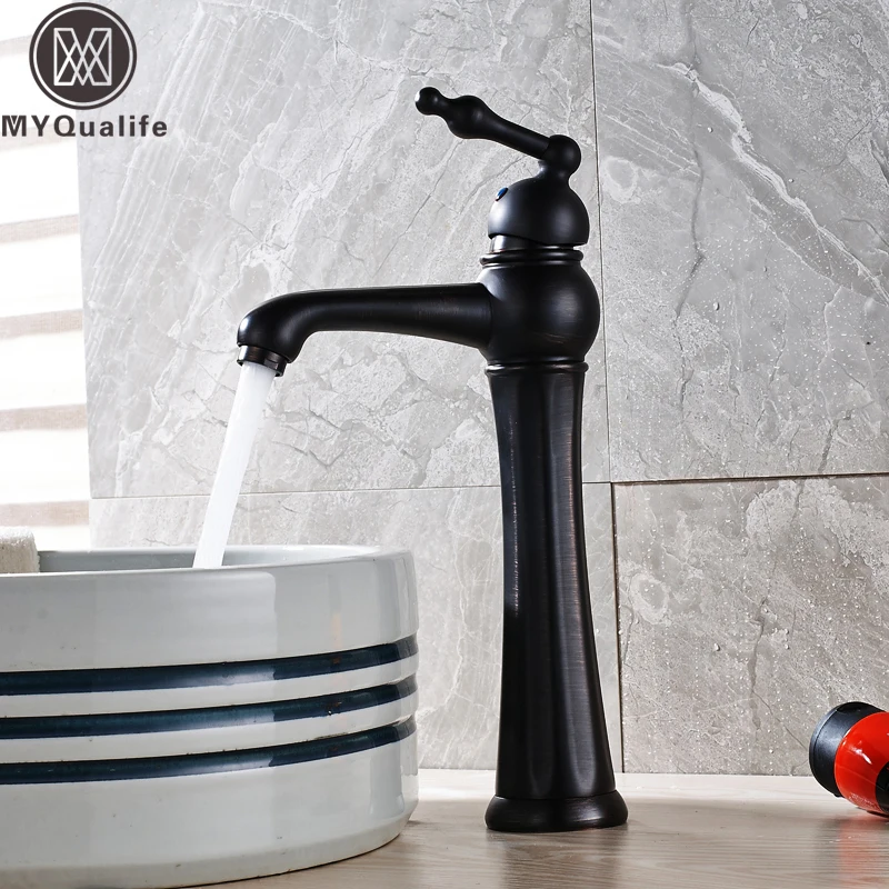 

Free Shipping Single Lever Bathroom Faucet Swivel Spout Deck Mounted Basin Lavatory Sin Mixer Taps with hot cold water