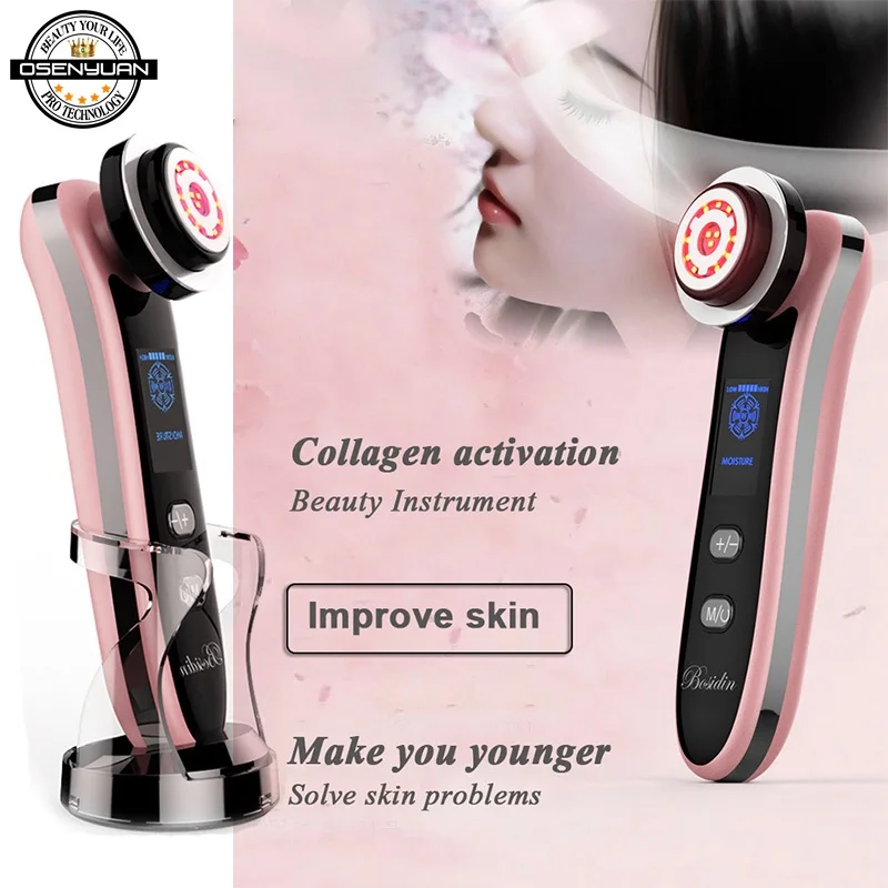 

home use RF beaute portable facial machine with LED therapy handheld beauty device Wrinkle Removal Skin Tightening Anti Aging