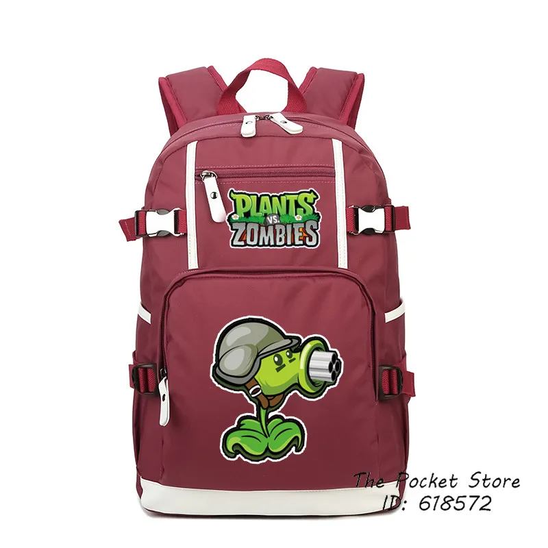 Высокое качество Горячие игры Растения против Зомби Peashooter кактус холщовый рюкзак с принтом ноутбук рюкзак школьные сумки Mochila Feminina - Цвет: 12