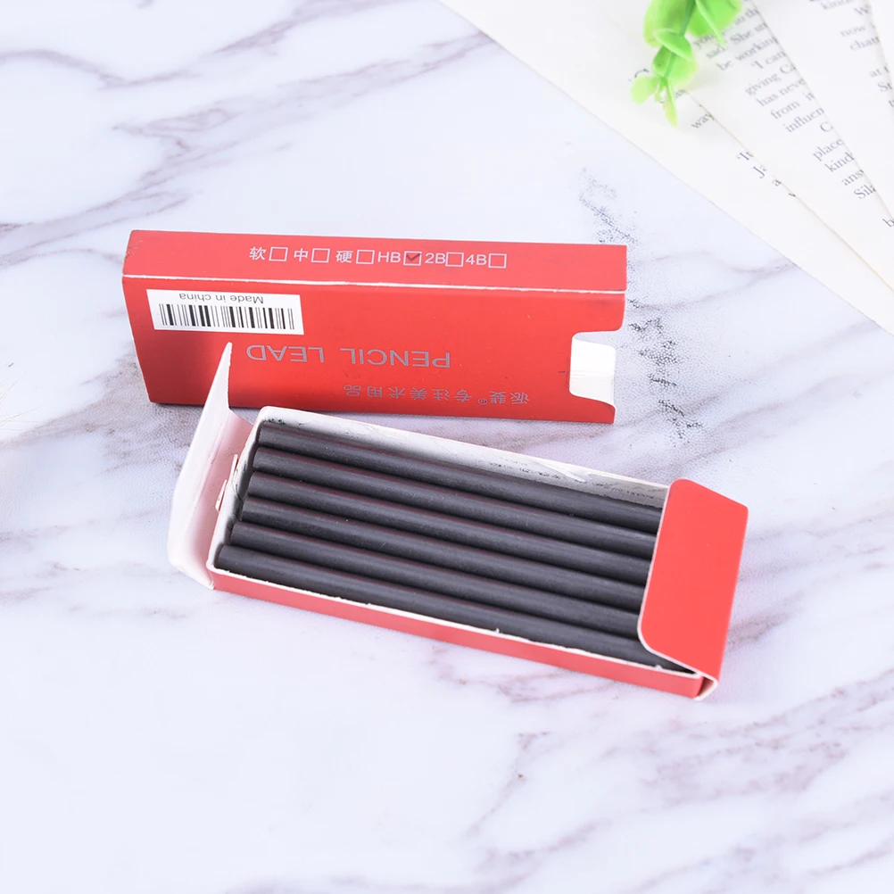 6pcs/box 5.6mm Charcoal/ Graphite Pencil Lead Soft, Medium, Hard HB 2B