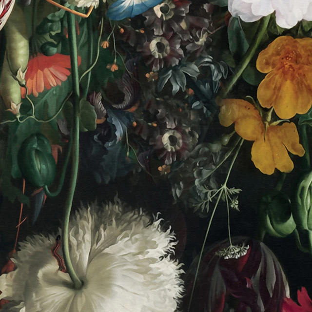 Retro Hand Painted Floral Murals Wallpaper - Image 5