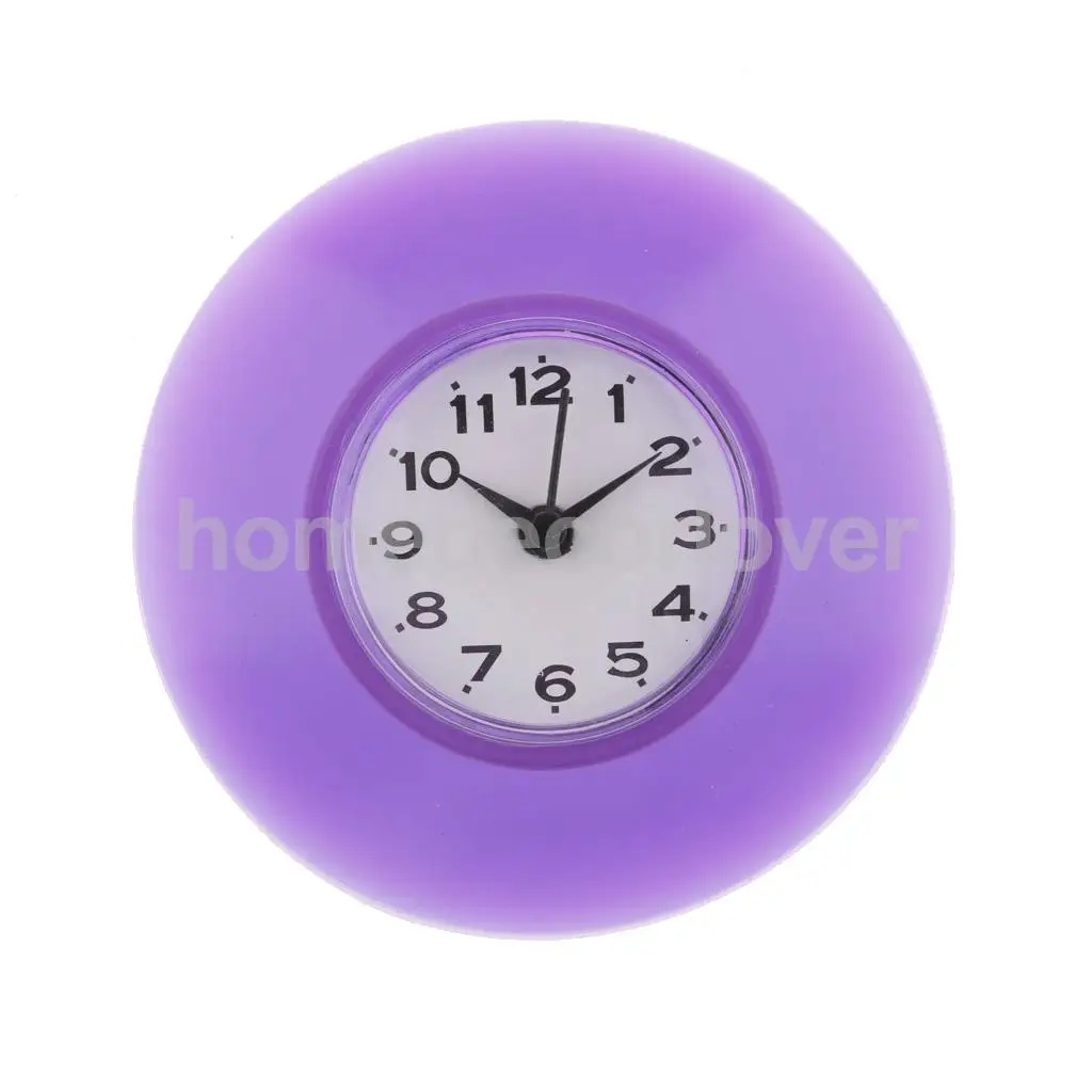 Waterproof Wall/Mirror/Glass/Fridge Sucker Cup Clock Bathroom Kitchen Shower Bath Wall Clock for Home Decoraion