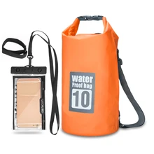 5L/10L/15L/20L Открытый Водонепроницаемый Сухой Рюкзак рулон-топ плавающая сумка с 6,3 ''водонепроницаемый чехол для телефона для каякинга рафтинг